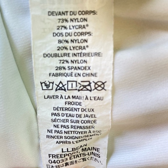 LL Bean Shaping One Piece V-Neck Swimwear Tank Suit with Ruching (Size 8 Reg) - Picture 10 of 13